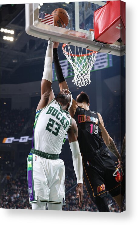 Nba Pro Basketball Acrylic Print featuring the photograph Wesley Matthews by Jeff Haynes