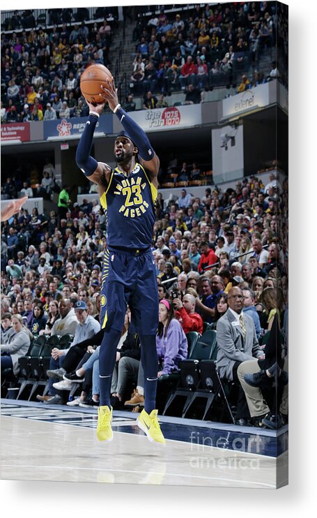 Wesley Matthews Acrylic Print featuring the photograph Wesley Matthews by Ron Hoskins