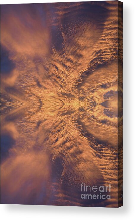 Clouds Acrylic Print featuring the digital art Wings of air and light by Adriana Mueller
