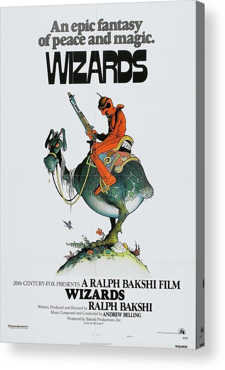 Synopsis Acrylic Print featuring the mixed media ''Wizards'', 1977 by Movie World Posters