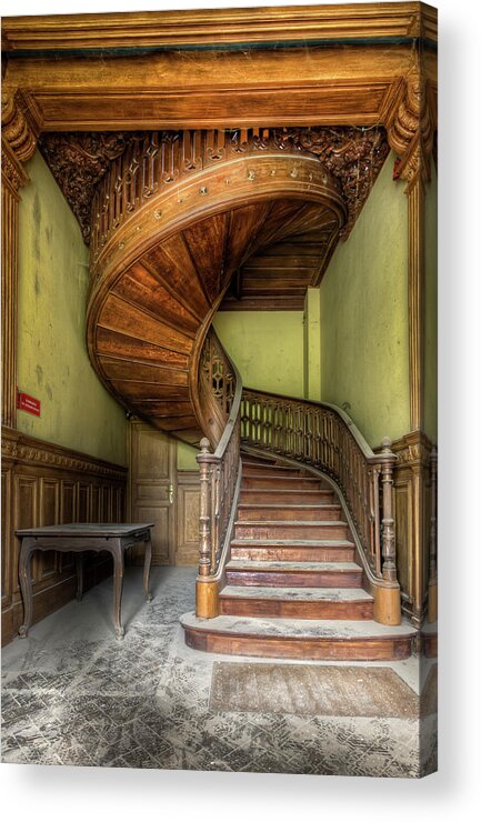 Abandoned Acrylic Print featuring the photograph Wooden Staircase by Roman Robroek
