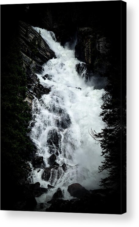 Wyoming Images Acrylic Print featuring the photograph Wyoming Waterfall Photography 20180521-188 by Rowan Lyford