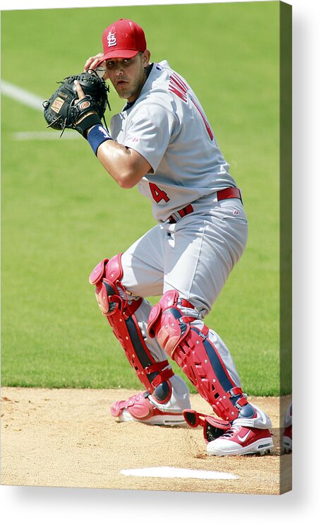 St. Louis Cardinals Acrylic Print featuring the photograph Yadier Molina by Marc Serota