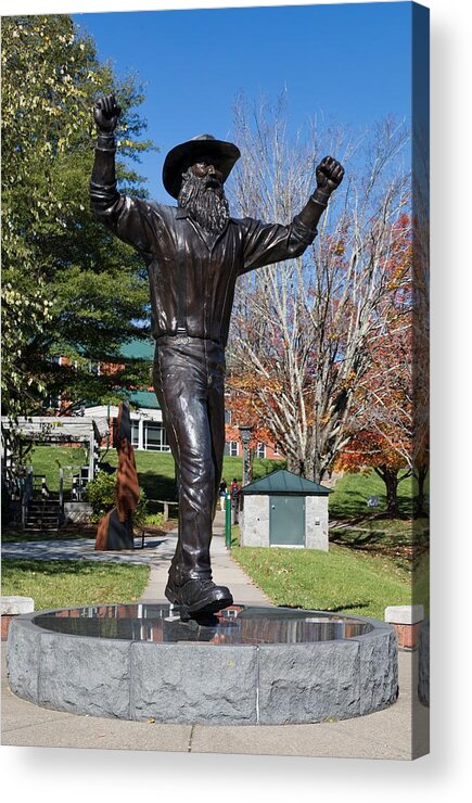 Yosef The Mountain Man Acrylic Print featuring the photograph Yosef the Mountain Man - Appalachian State University by Mountain Dreams