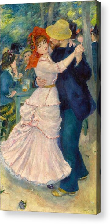 1882 Acrylic Print featuring the painting Dance at Bougival #1 by Pierre-Auguste Renoir