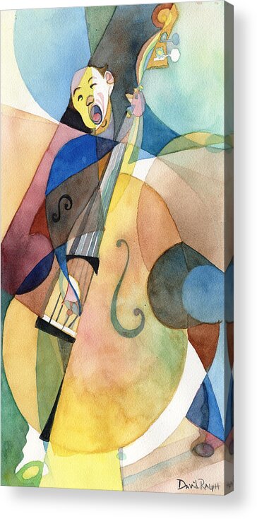 Music Acrylic Print featuring the painting Bassline by David Ralph