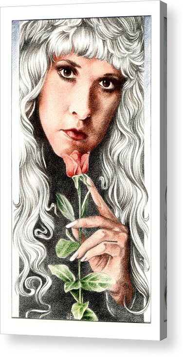 Bella Donna Acrylic Print featuring the drawing Bella Donna by Johanna Pieterman