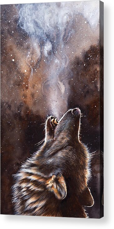 Wolf Acrylic Print featuring the painting Cadence by Peter Williams