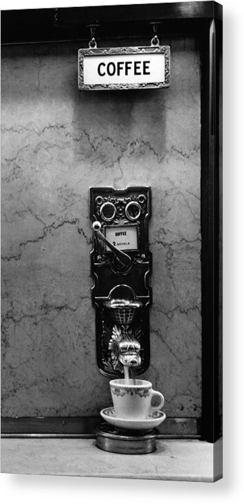 Vending Acrylic Print featuring the photograph Coffee Machine by Rollie McKenna