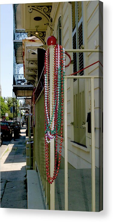 New Orleans Acrylic Print featuring the photograph Mardi Gras Beads by Her Arts Desire