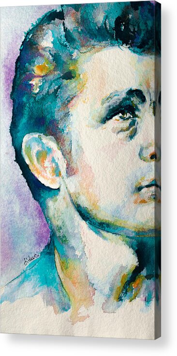 James Dean Acrylic Print featuring the painting Rebel Without a Cause 2 by Laur Iduc