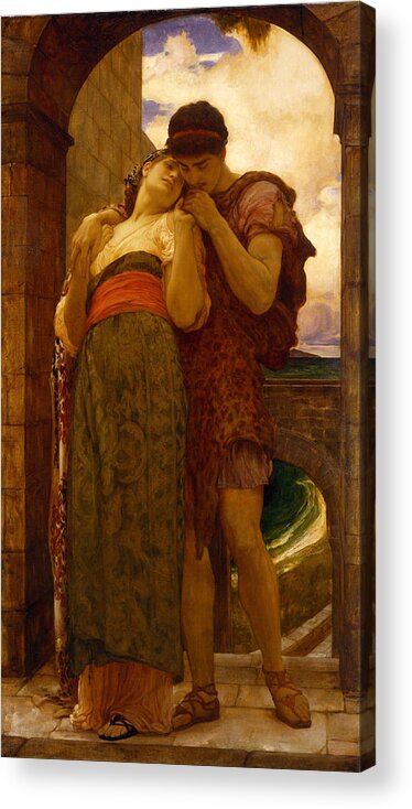 Frederic Leighton Acrylic Print featuring the painting Wedded by Frederic Leighton
