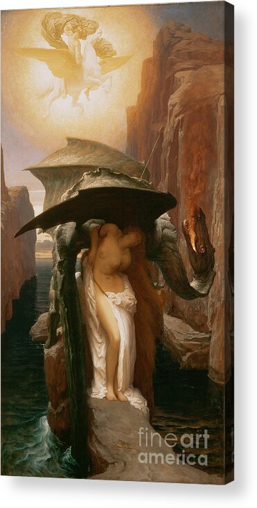 Perseus And Andromeda Acrylic Print featuring the painting Perseus and Andromeda by Frederic Leighton