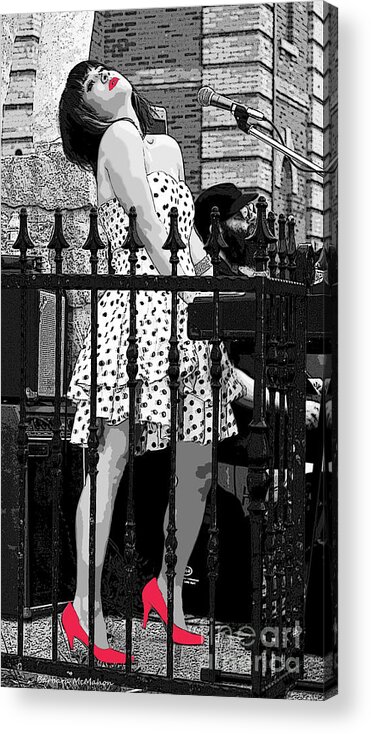 Jazz Acrylic Print featuring the photograph Jazzy Pink Shoes by Barbara McMahon