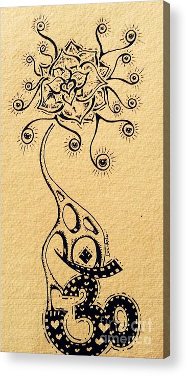 Ohm Acrylic Print featuring the drawing Ohm #2 by Lowkey Luciano 