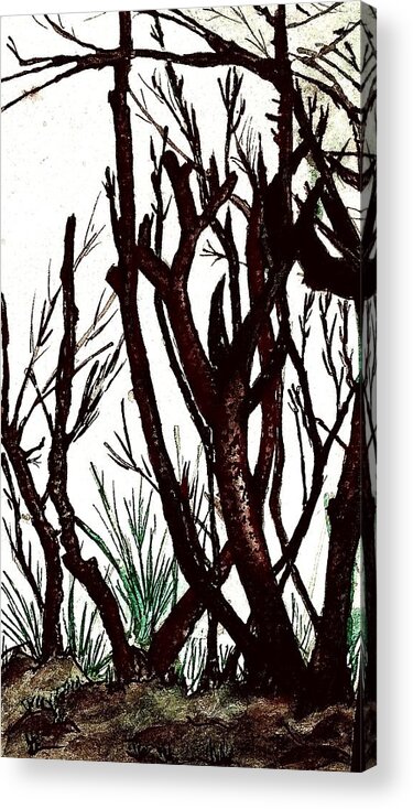 Trees Acrylic Print featuring the painting Branches by Jesus Nicolas Castanon