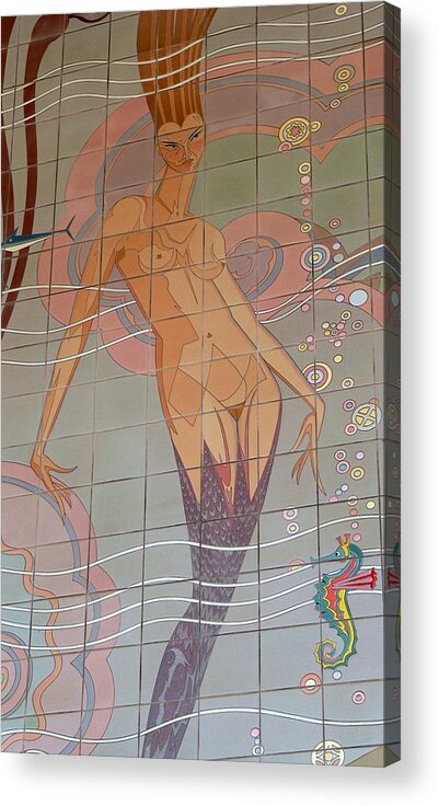 Catalina Tile Acrylic Print featuring the photograph Catalina Tile Mermaid by Jeff Lowe