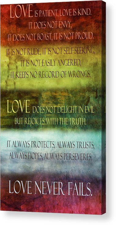 Love Acrylic Print featuring the digital art Love Is by Angelina Tamez