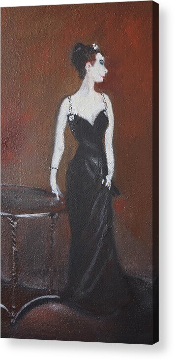 Lady Acrylic Print featuring the painting Mah Lady by Gary Smith