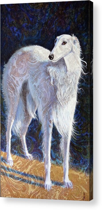 Borzoi Acrylic Print featuring the painting Incandescent by Ande Hall