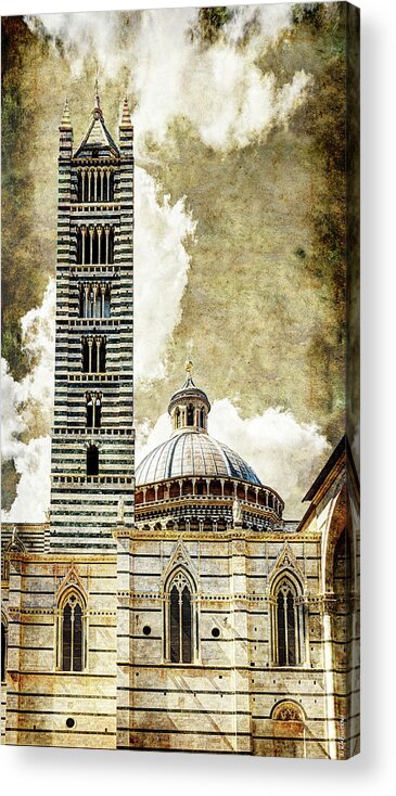Siena Acrylic Print featuring the photograph Siena Duomo tower and cupola by Weston Westmoreland