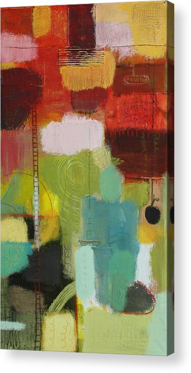 Abstract Acrylic Print featuring the painting The Ladder Of Life by Habib Ayat