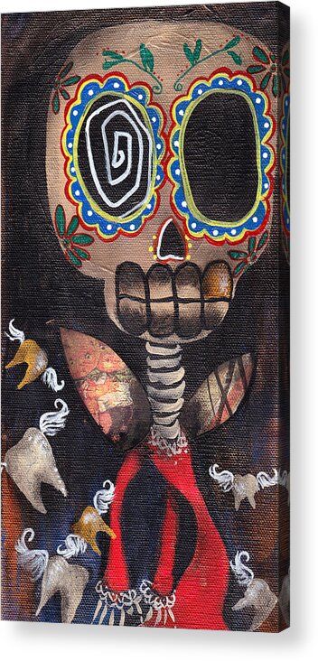 Day Of The Dead Acrylic Print featuring the painting Tooth Fairy by Abril Andrade