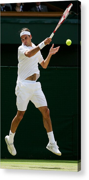 Tennis Acrylic Print featuring the photograph Wimbledon Championships Peoples Sunday by Mike Hewitt