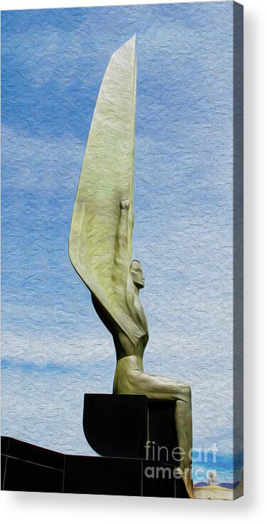 Winged Figures Of The Republic Acrylic Print featuring the digital art Winged Figures of the Republic by Kenneth Montgomery