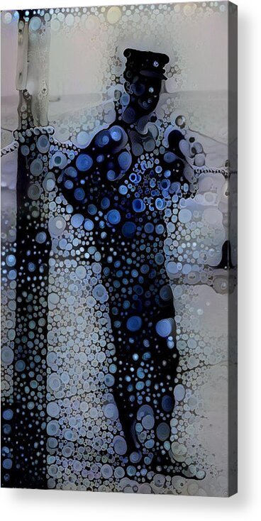 Lifegueard Acrylic Print featuring the digital art Blue Mood by Matthew Lazure