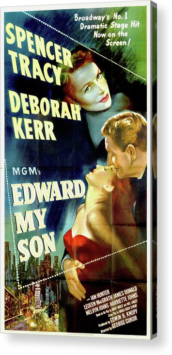 Synopsis Acrylic Print featuring the mixed media ''Edward My Son'', 1949 by Movie World Posters