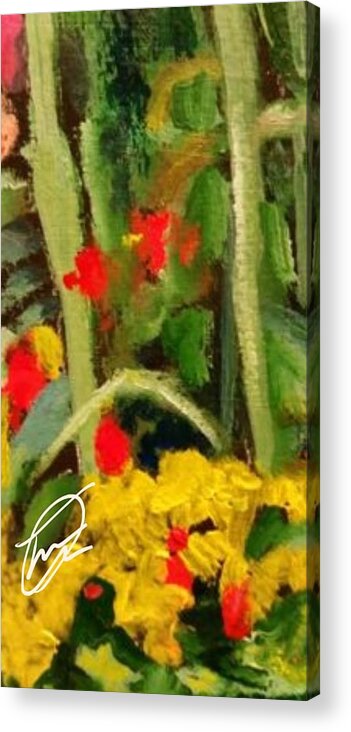 Gardens Acrylic Print featuring the painting Gardens by Julie TuckerDemps