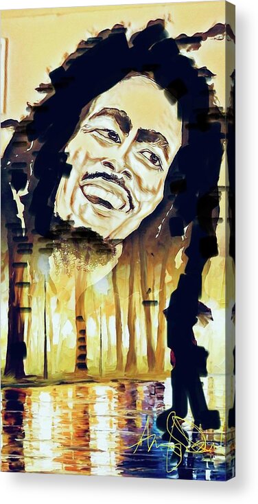 Acrylic Print featuring the painting One Love 2.0 by Angie ONeal