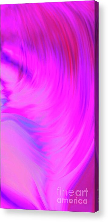 Abstract Acrylic Print featuring the digital art Pink it is by Glenn Hernandez