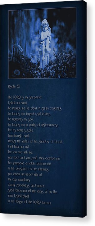 Bible Acrylic Print featuring the photograph Psalm 23 - The Lord Is My Shepherd... by Maria Angelica Maira