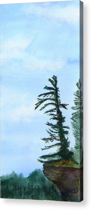 Tree Acrylic Print featuring the painting Lone Sentinel #1 by Peggy King