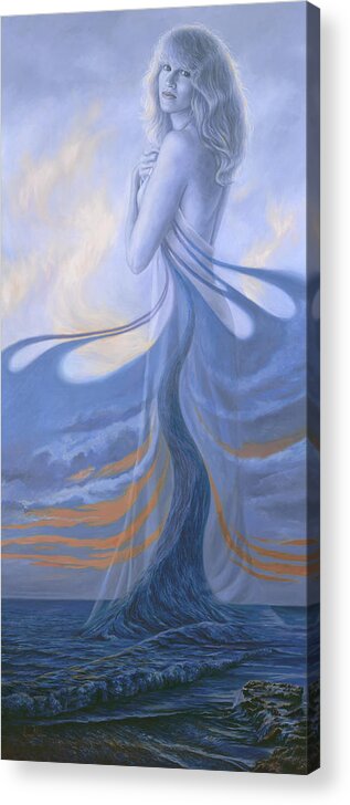 Spiritual Acrylic Print featuring the painting A Vision by Lucie Bilodeau
