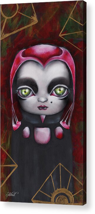 Hellraiser Acrylic Print featuring the painting Angelique by Abril Andrade