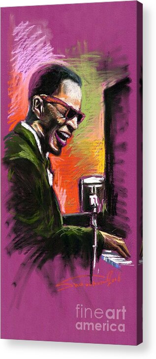  Acrylic Print featuring the painting Jazz. Ray Charles.2. by Yuriy Shevchuk