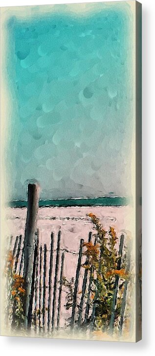 Beach Acrylic Print featuring the painting September Beach by Susan Fisher