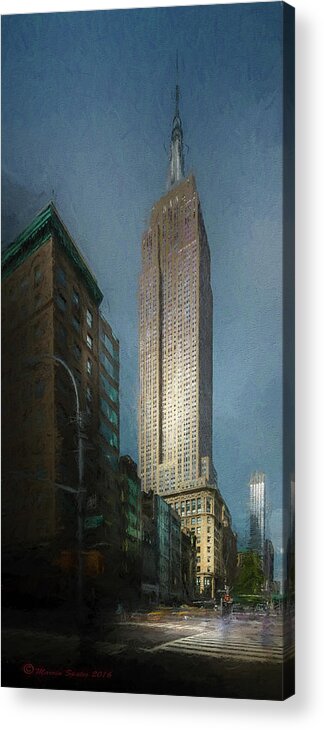 Manhattan Acrylic Print featuring the photograph The Empire State by Marvin Spates