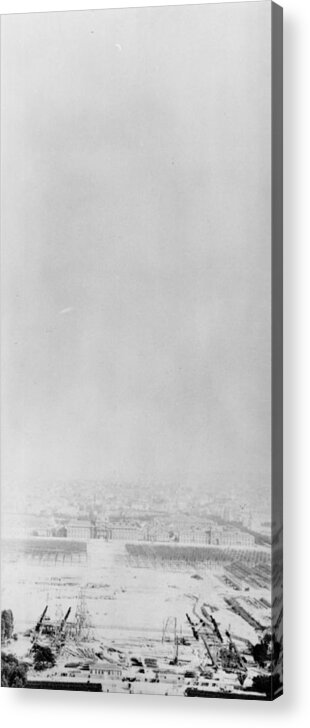 1880-1889 Acrylic Print featuring the photograph Eiffel Construction 1 by Henry Guttmann Collection