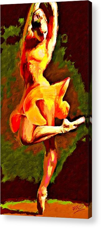 Dance Acrylic Print featuring the painting Dance Ballerina by James Shepherd