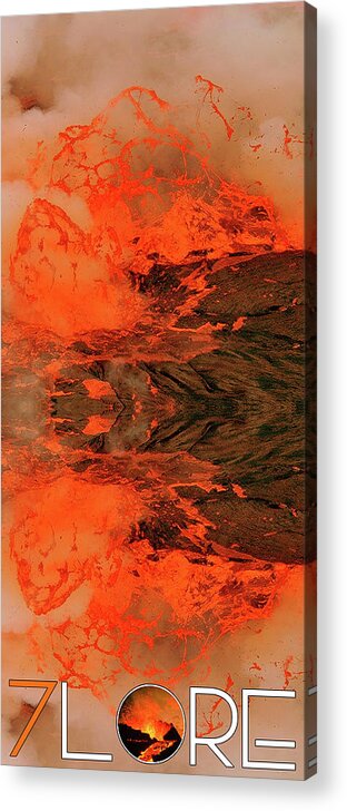 Fire Acrylic Print featuring the painting II by John Gholson