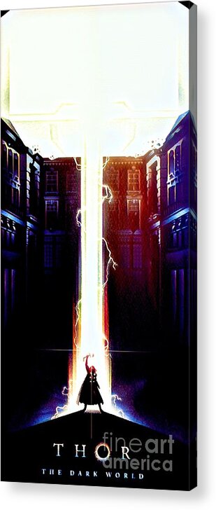 Thor Acrylic Print featuring the digital art Thor The Dark World by HELGE Art Gallery