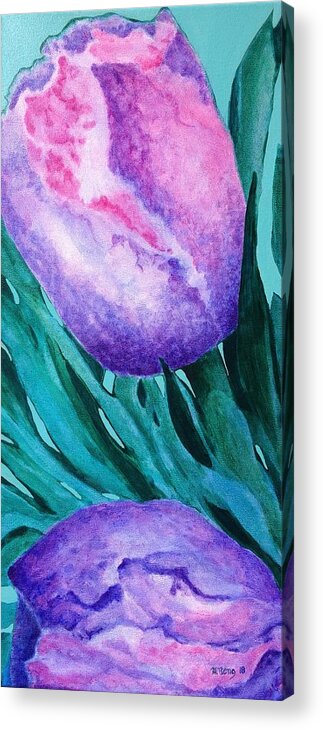 Home Acrylic Print featuring the painting Twolips by Milly Tseng