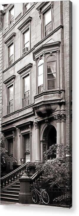 New York Acrylic Print featuring the photograph Brooklyn Heights - N Y C - Classic Building and Bike by Carlos Alkmin