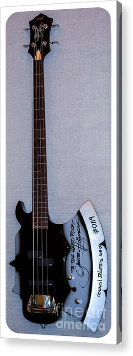 Gene Simmons Acrylic Print featuring the photograph Gene Simmons Hatchet Bass Guitar by Gary Keesler