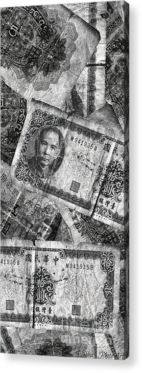Money Acrylic Print featuring the photograph Old Money Side Panel I - Version III by Debbie Portwood