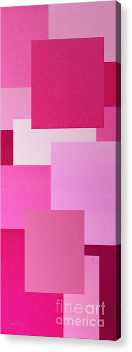 Andee Design Abstract Acrylic Print featuring the digital art Pink On Pink Panorama 2 by Andee Design